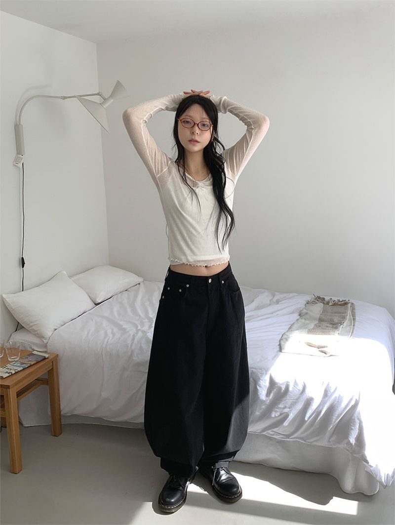 RIBBON BALLOON PANTS (2C)