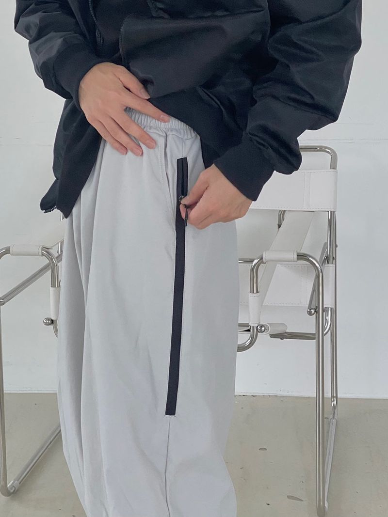 Color color zipper balloon pants 2C