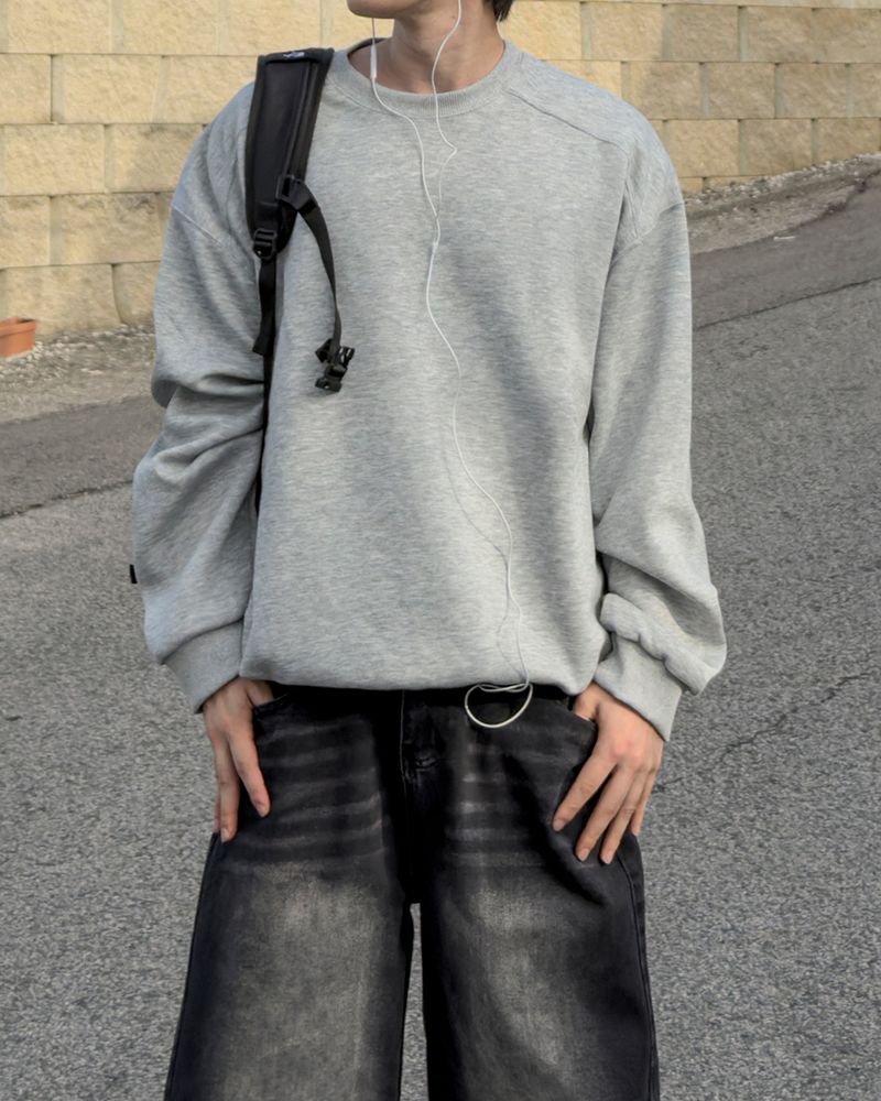 Bael plain cut overfit sweatshirt