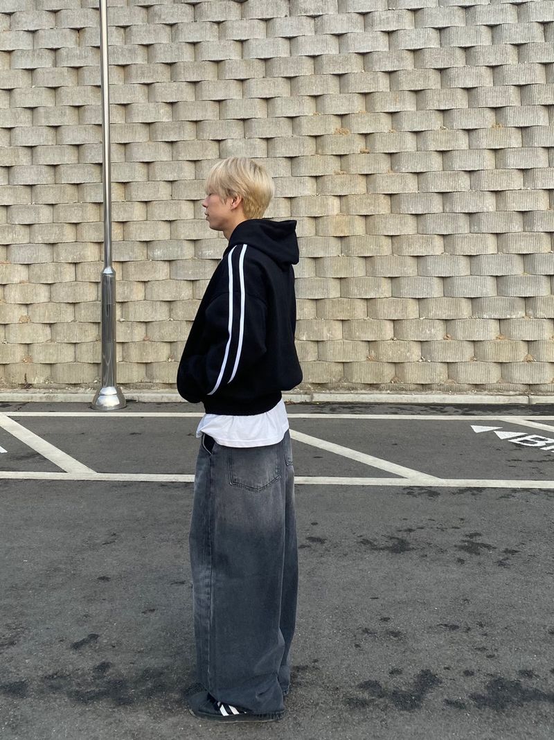 Brush denim balloon pants 2C