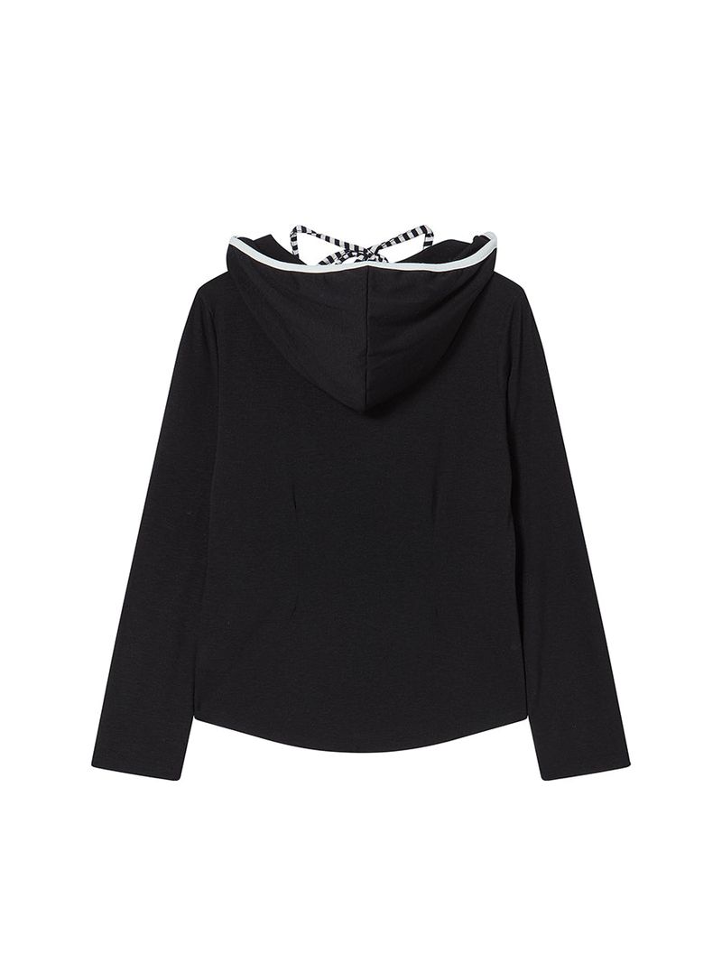 STRING TIED L/S BLACK