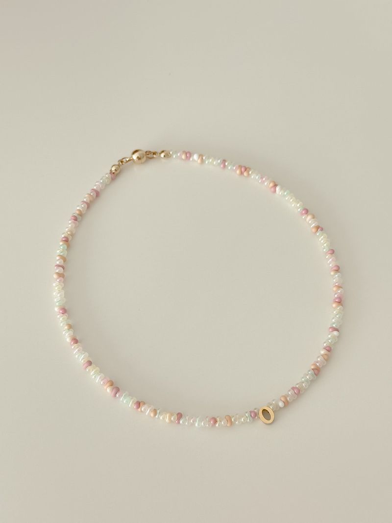 Jelly Bunny Beads Initials Necklace