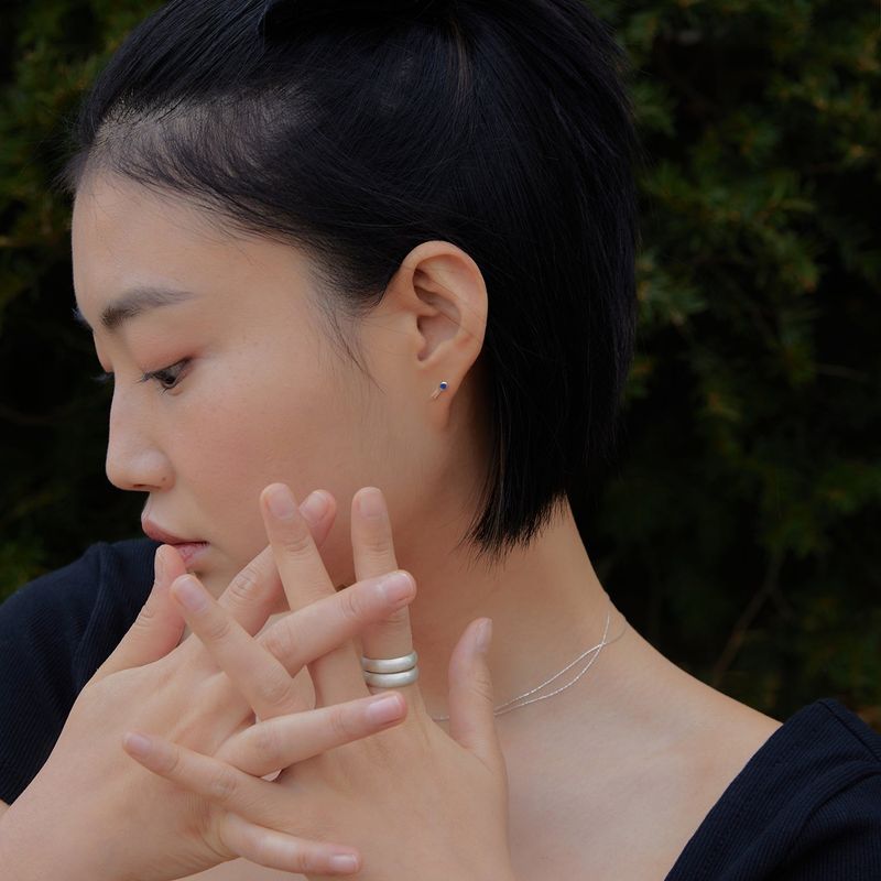 glitter round ring