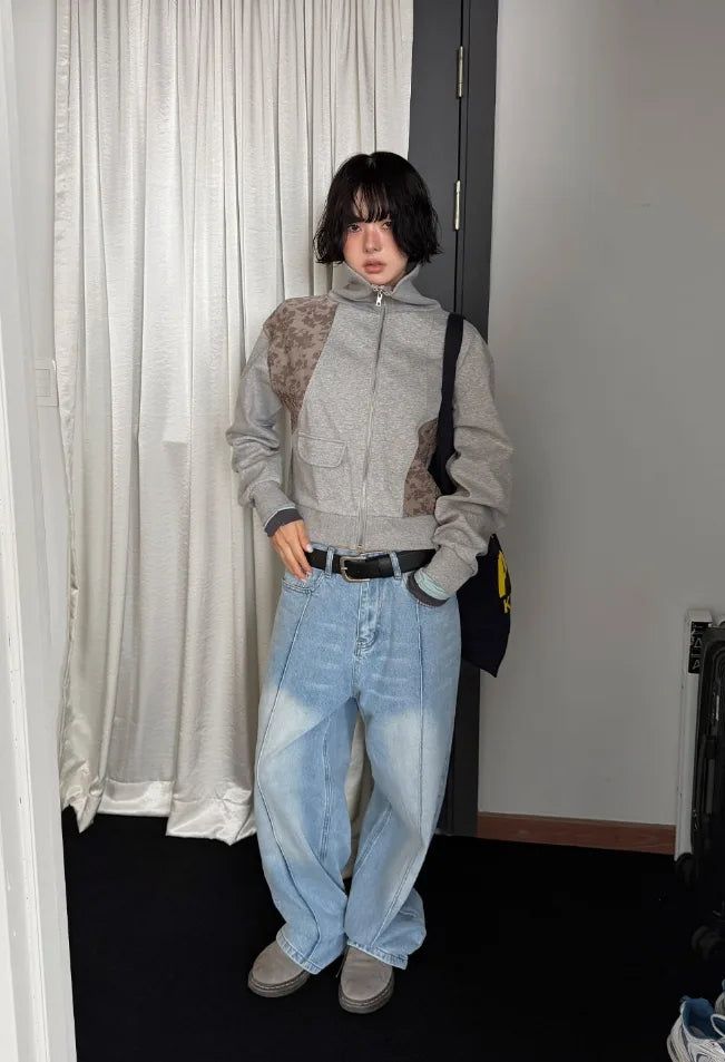 SEAM WASHED WIDE DENIM