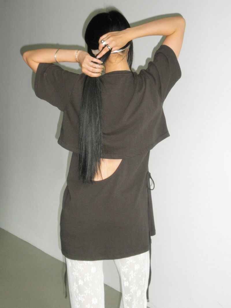 RETRO LAYERD -T _ DARK BROWN