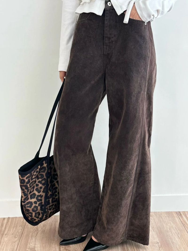 Fall Velvet Wide-Leg Pants - 2 colours
