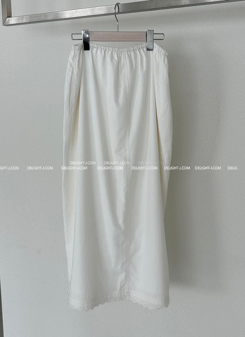 lace string maxi long skirt