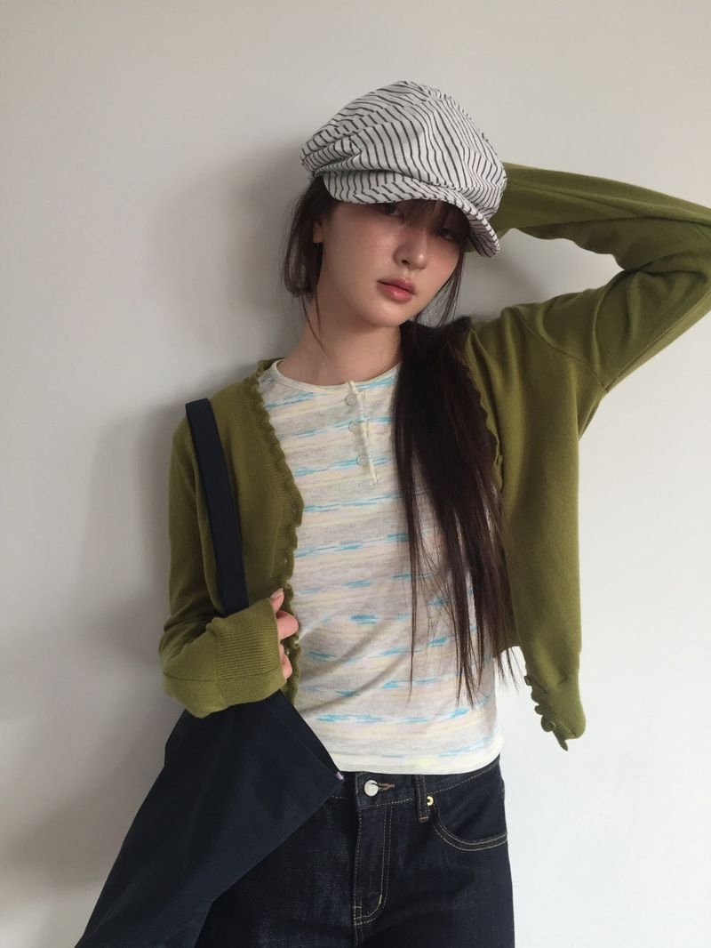Boat striped beret (3color)