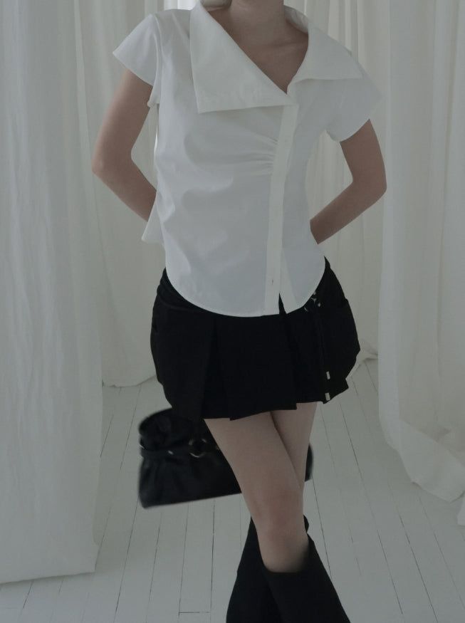 Asel Unbalance Sailor Blouse