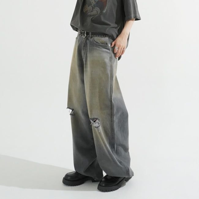 KIXI（キッシー）の「Dirty damage denim pants（Pants）」