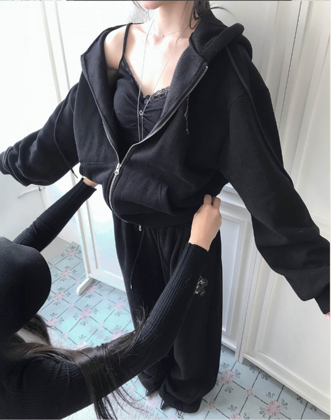 connect patch napping mens hoodie zip