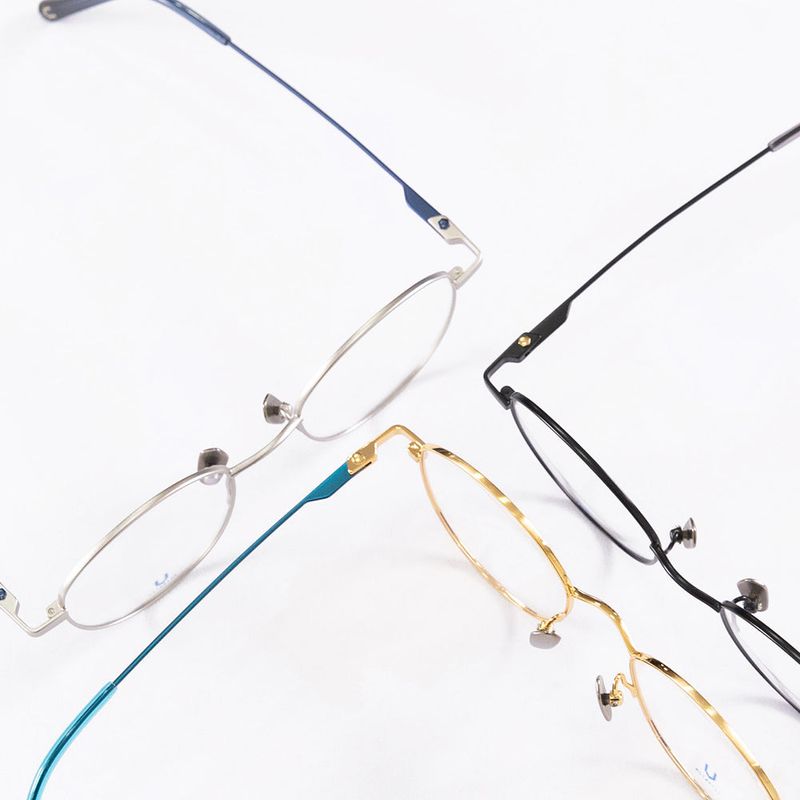 Knouun Round titanium glasses CODE. 103. B Silver
