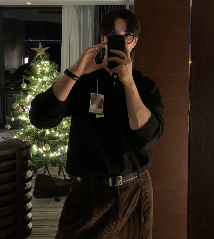 Defaced Late Back Banding Corduroy Wide Pants