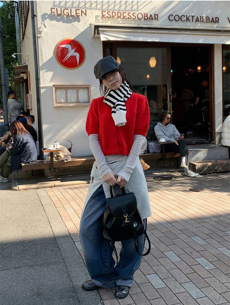 KNIT STRIPE MUFFLER (2C)