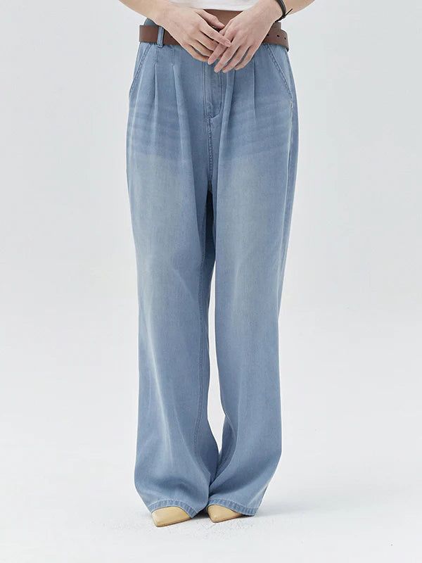 KIRSH（キルシー）の「KIRSH PLAIN COOL WIDE FIT DENIM PANTS - LIGHT BLUE（Pants）」