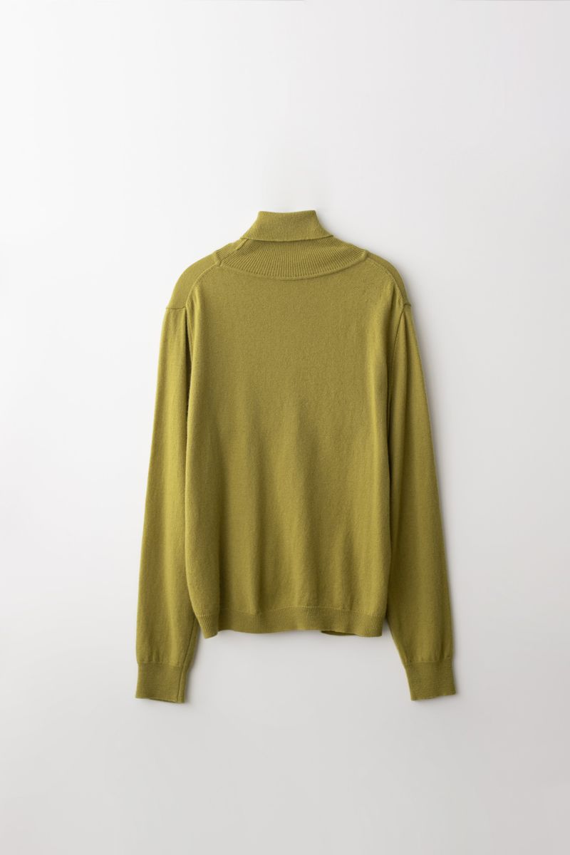 Cashmere turtle neck knit (Mustard)