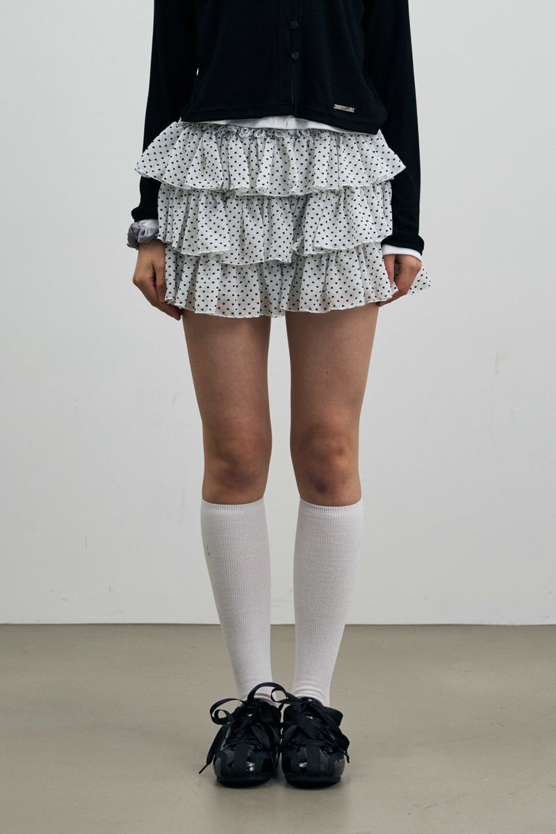 ARIKIM（アリキム）の「MINI HEART CANCAN SKIRT PANTS / WHITE（Skirts）」
