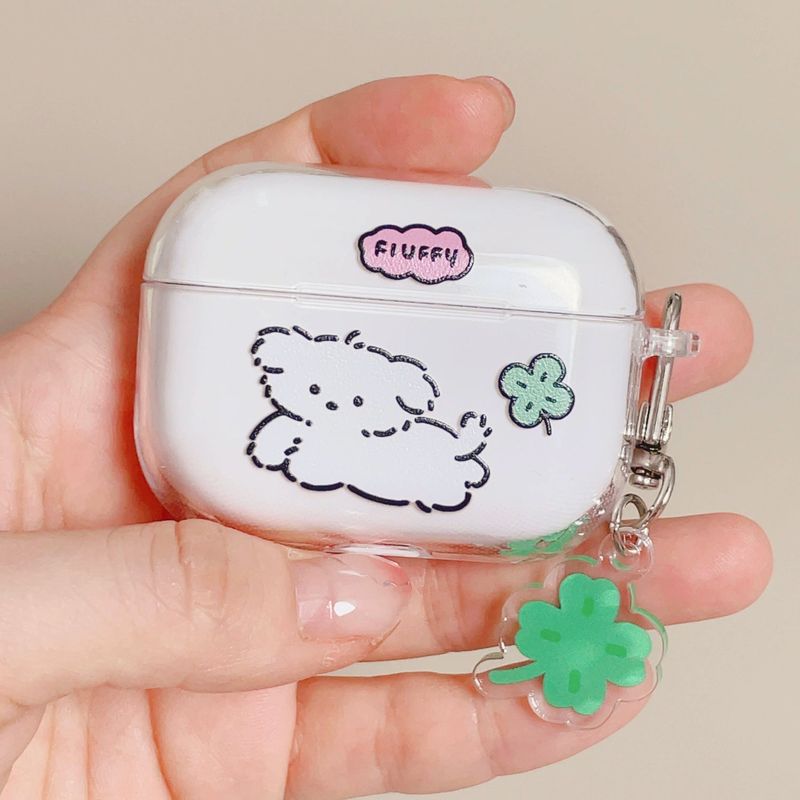 [AirPods] Fluffy puppy clover hard case (only case)