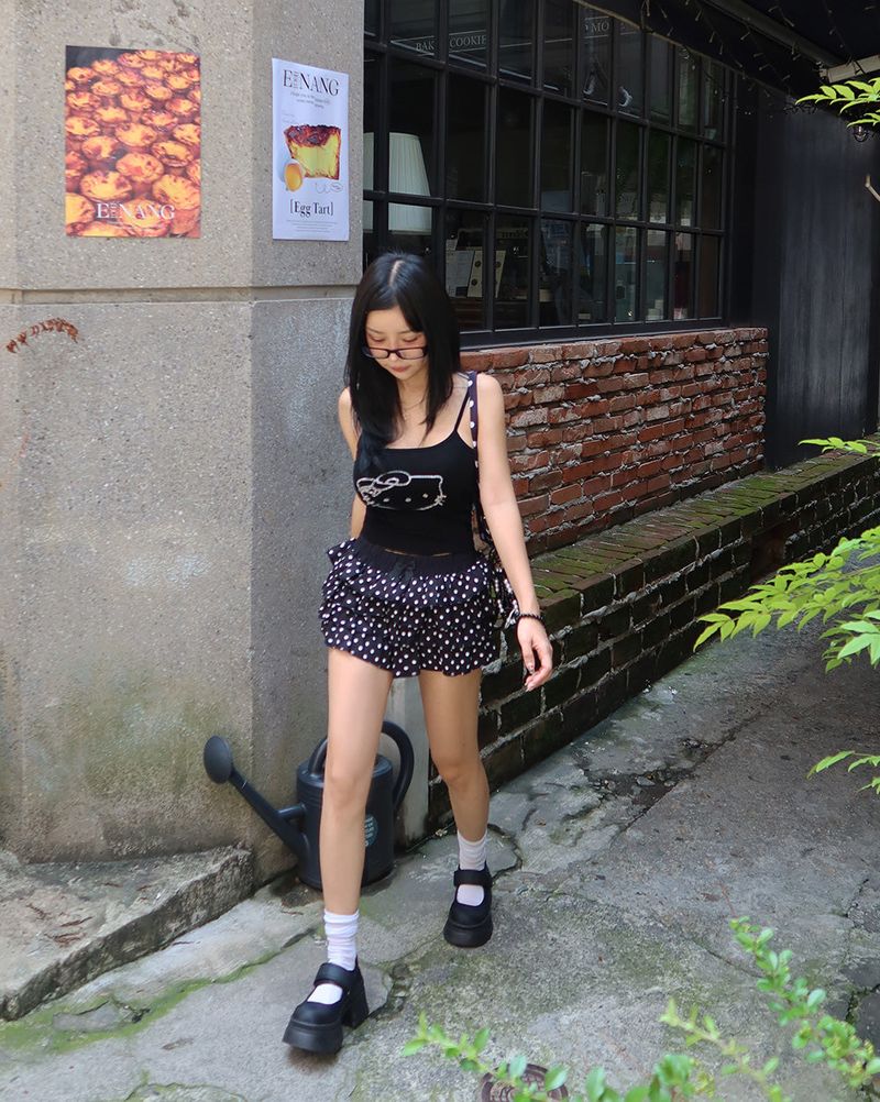 Dot dot cancan frill shorts