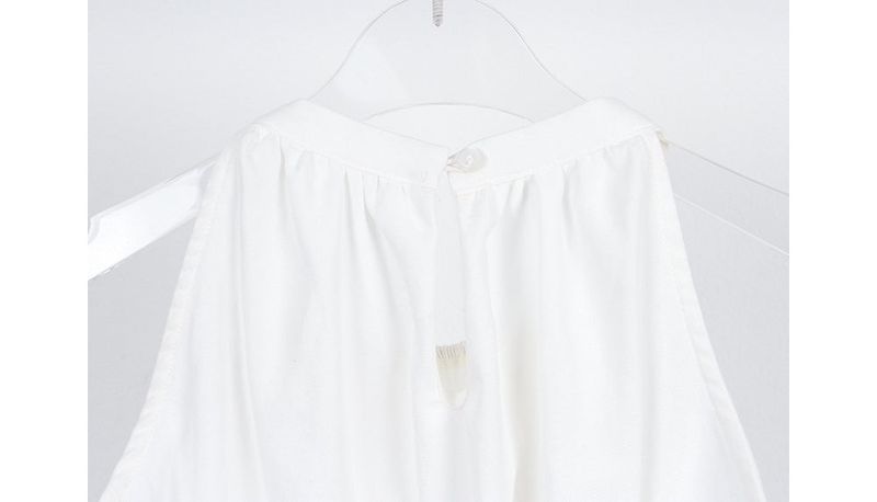 HALTER SHIRRING BLOUSE