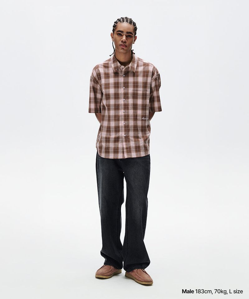 OMBRE CHECK HALF SHIRT