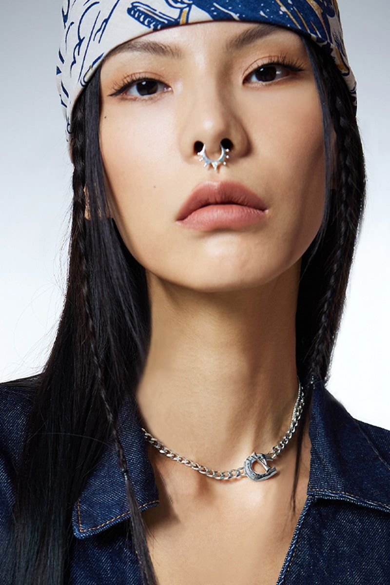 Horseshoe Toggle Chain Necklace