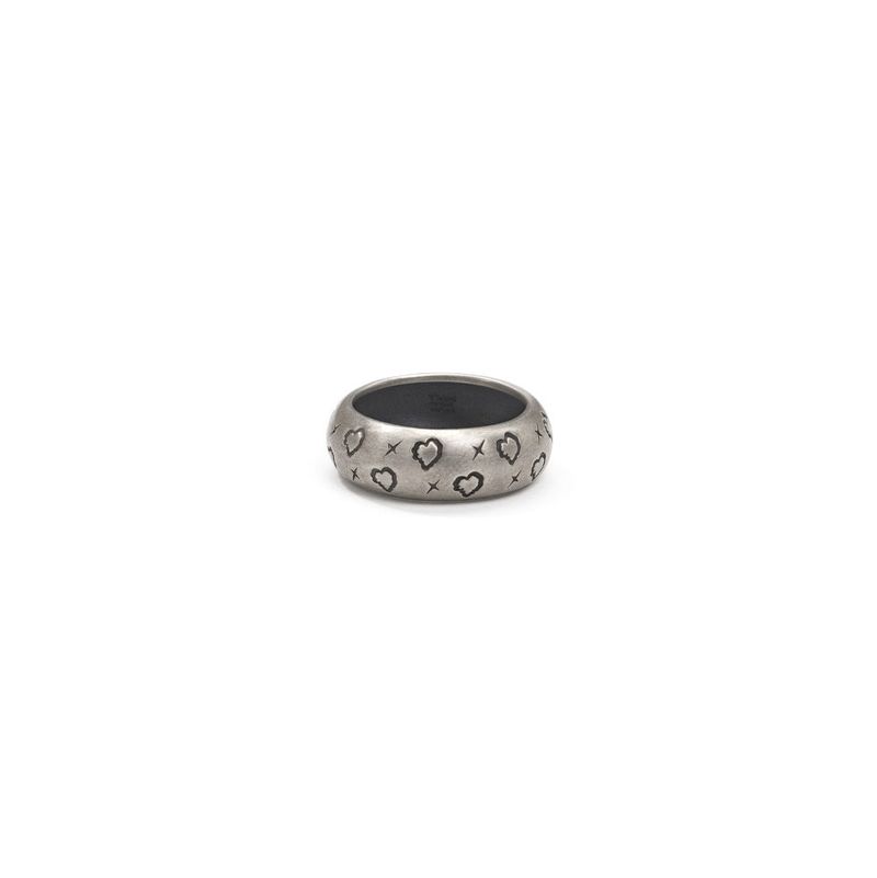  Heart Symbol Ring (Antique Silver, Matte) [SIZE.2]