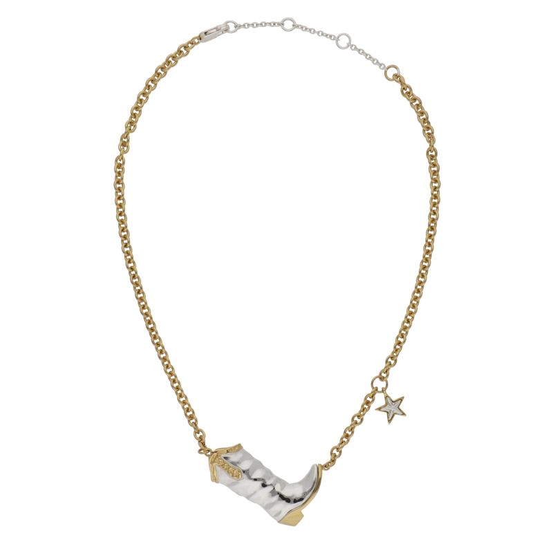 COWGIRL'S BOOTS BOLD NECKLACE (brass)