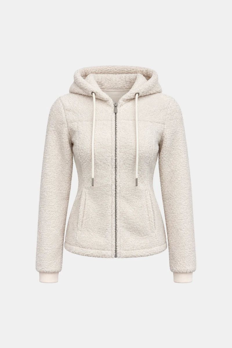 Cozy Boucle Hood Zip-Up