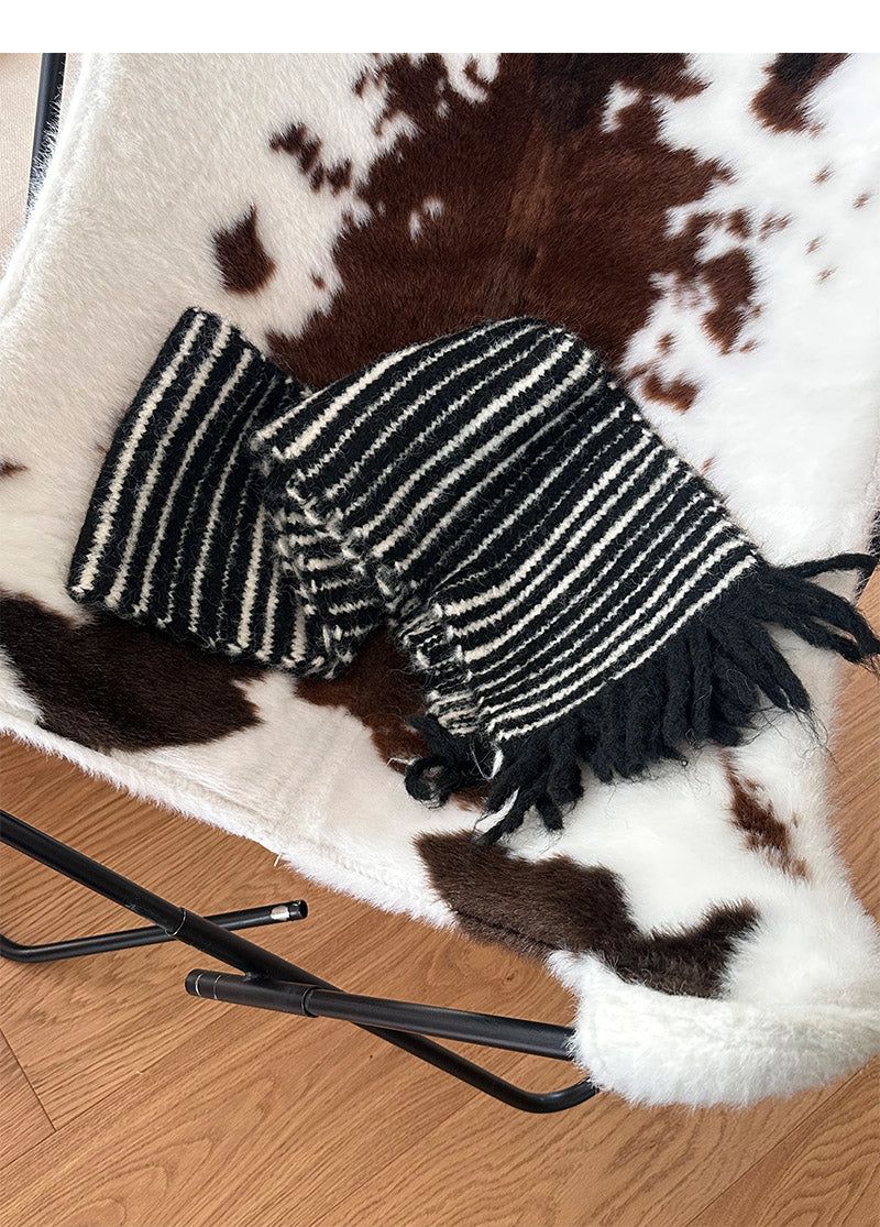 Wool stripe hair muffler(3color)