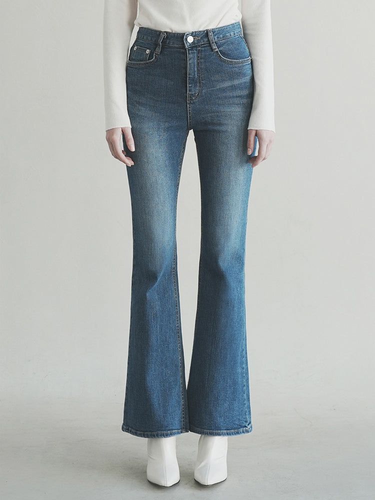 WAAR（ワル）の「W105 BOOTS CUT DENIM PANTS_DEEP BLUE（Pants）」