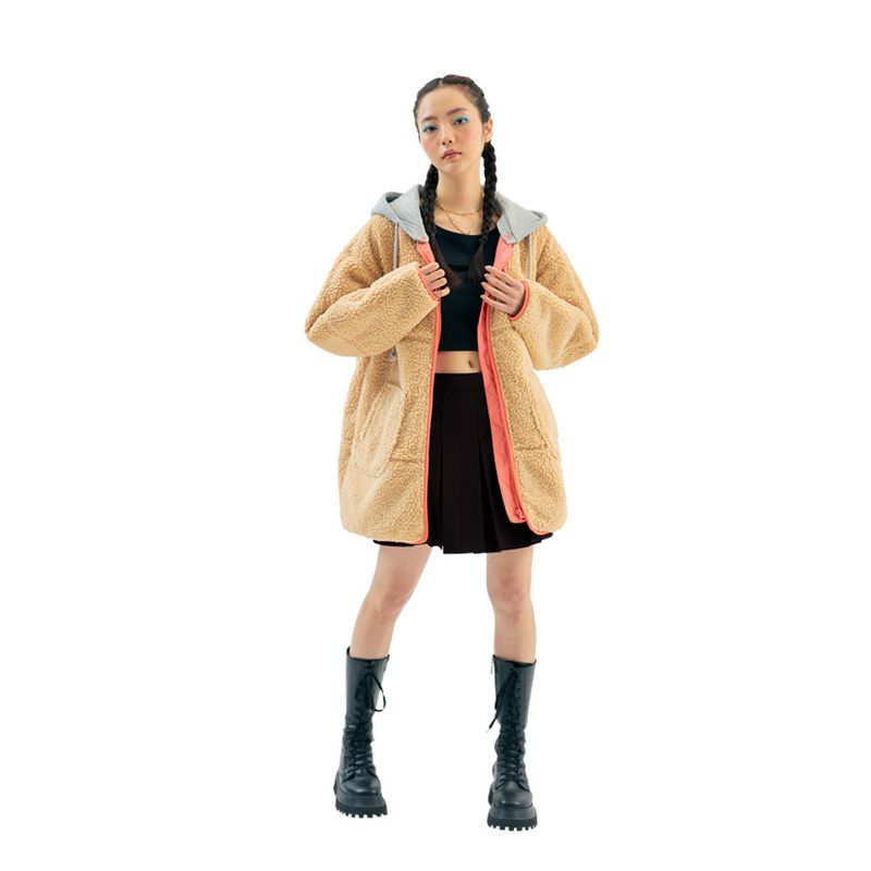 TUOMIO（トゥオミオ）の「オーバーサイズドフーディーシェルパジャケット / Oversized Hoodie Sherpa Jacket [Beige]（Jackets/Outerwear）」
