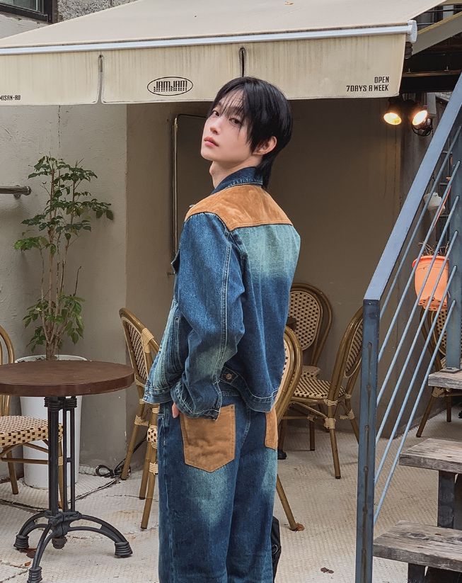 Morgan Corduroy Patch Wide Denim Pants