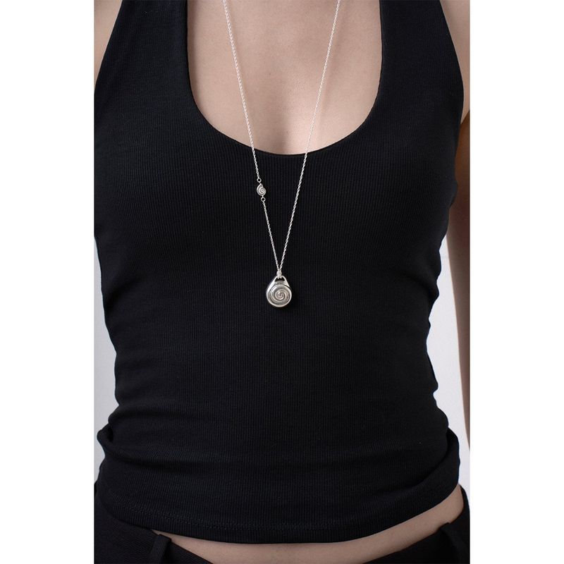 N.023/SHELL LONG CHAIN NECKLACE