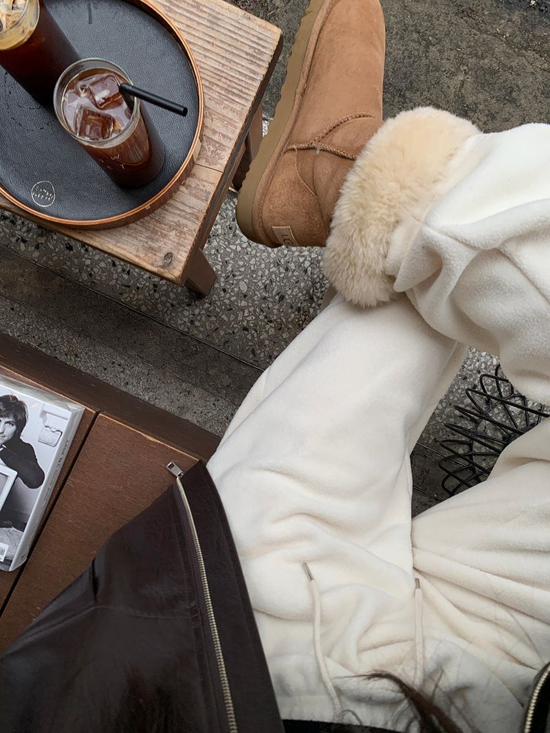 [MADE] Bear fleece-to-way wide pants