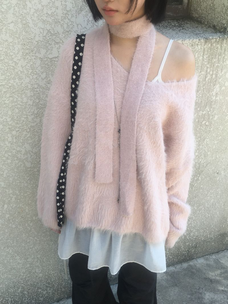 Love N Hairy muffler knitwear