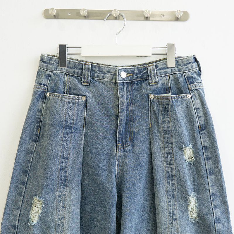 Frey Fold Denim Pants
