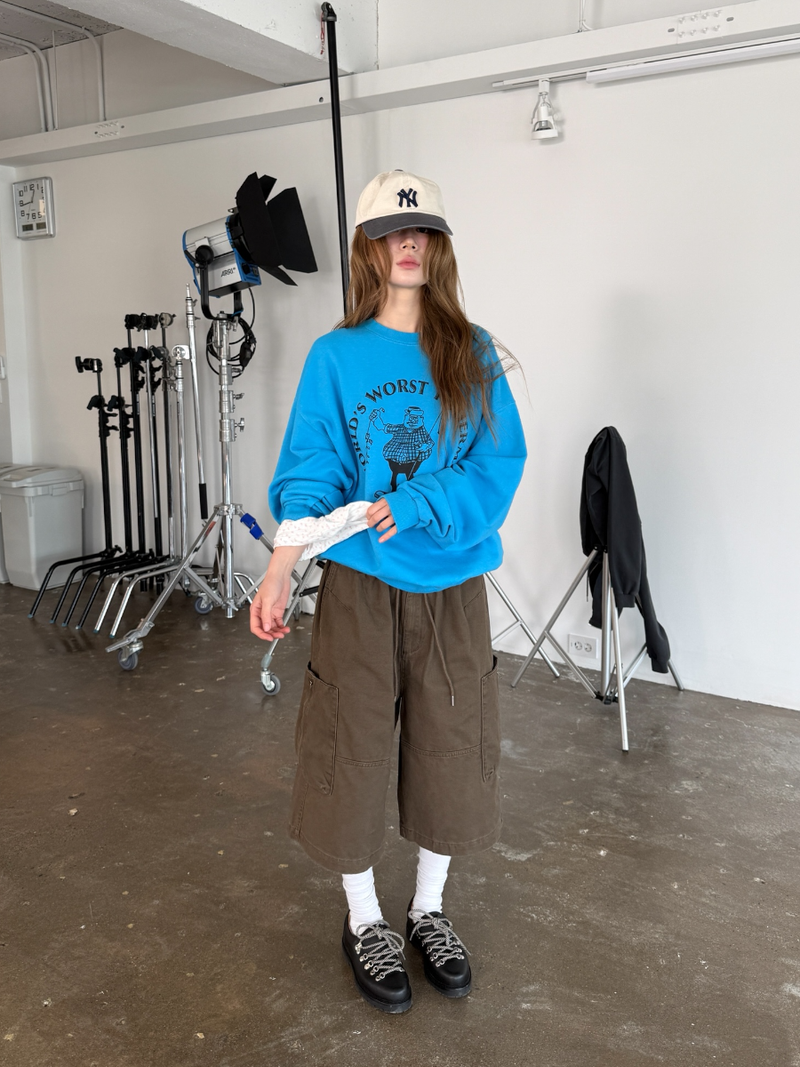 zipper bermuda cargo pants
