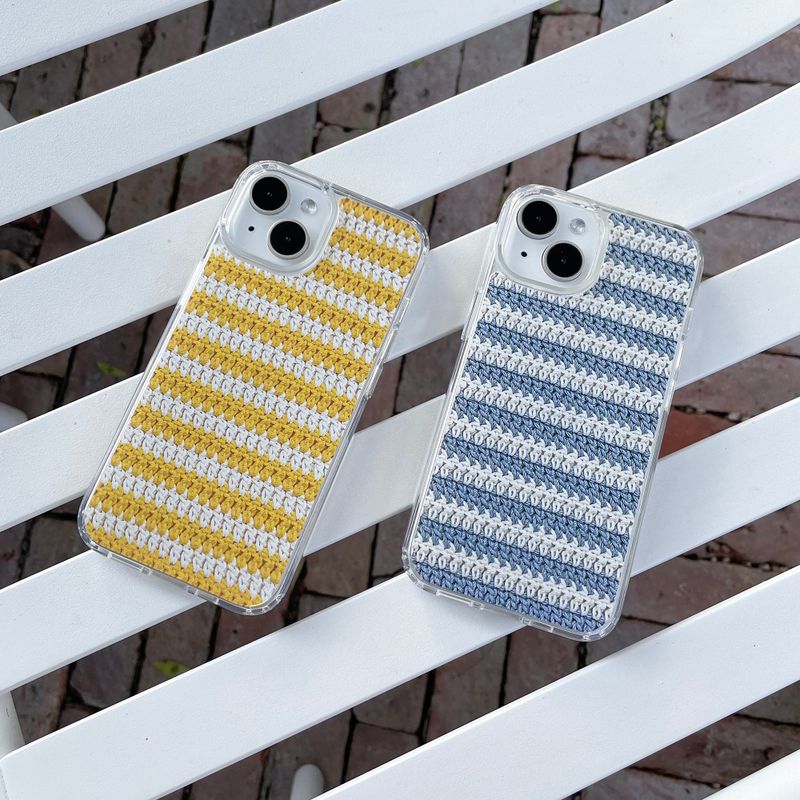STRIPE HARD JELL CASE - BLUE