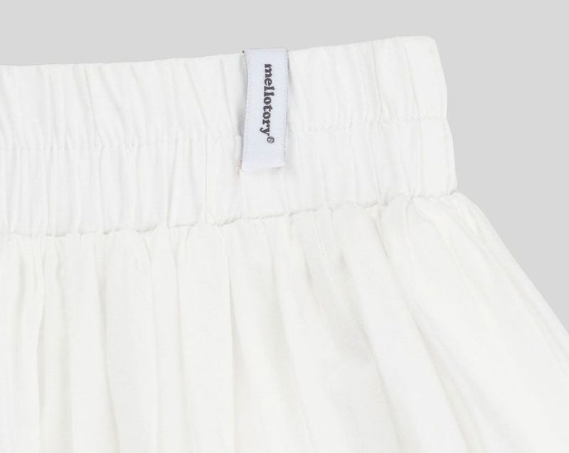 PINTUCK COTTON LONG SKIRT (WHITE)