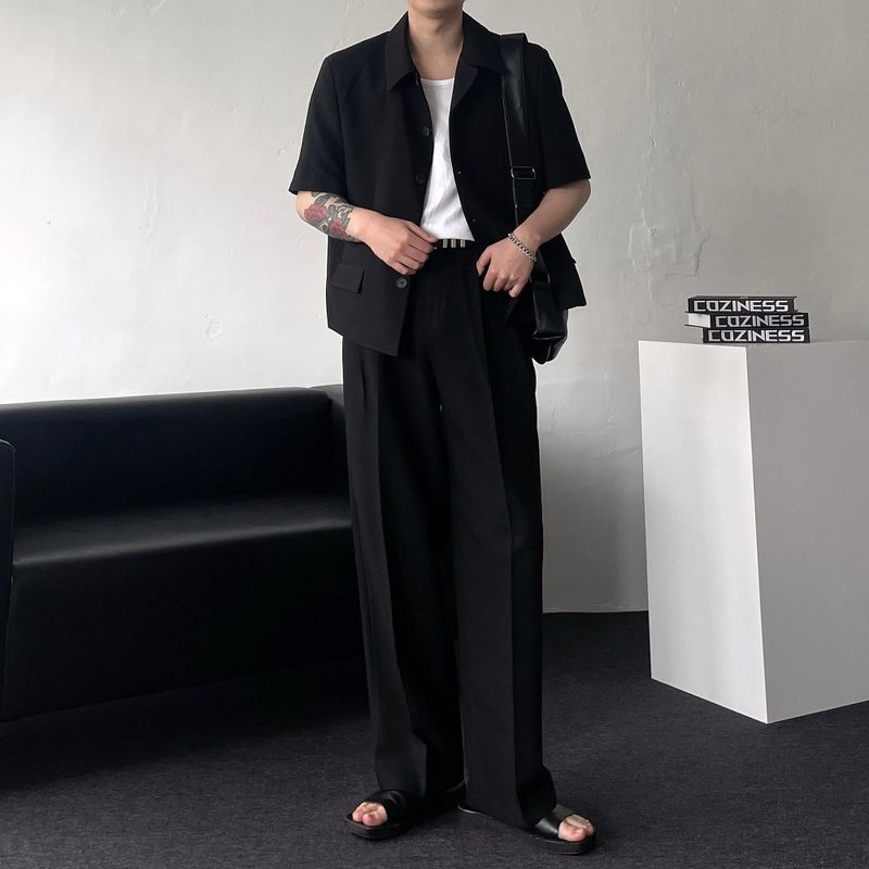 CR Clock Two-Tuck Wide Pants (2 colors)