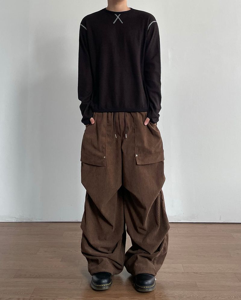 Crip Rivet Corduroy Pants