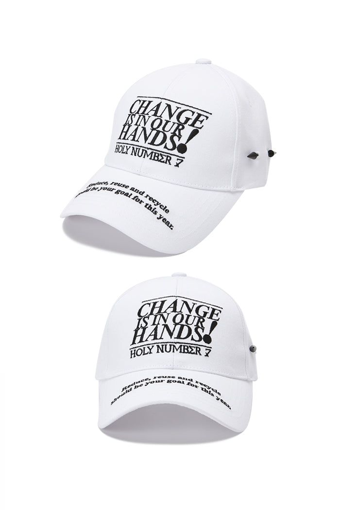 HOLY NUMBER 7(ホーリーナンバーセブン)の「CHANGE IS IN OUR HANDS CAMPAIGN CAP_WHITE(Hats)」