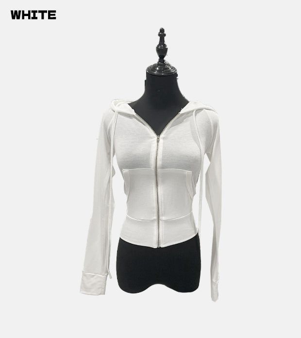Culotte hood zip-up