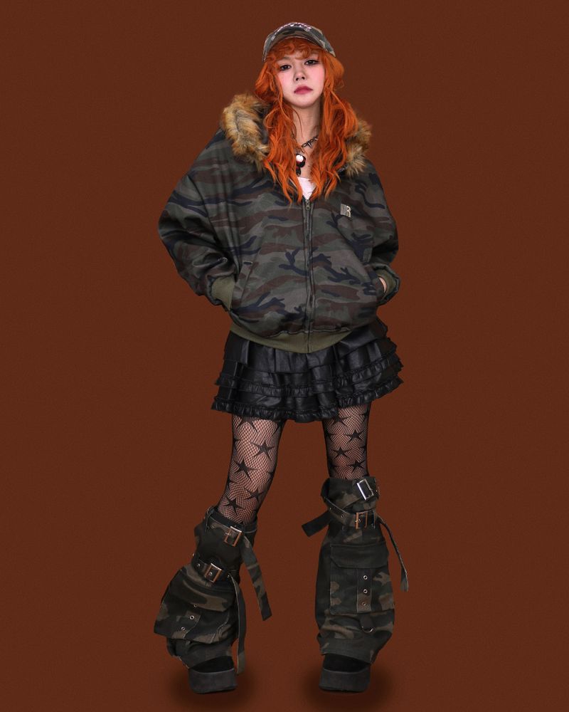 della leather kangkang skirt