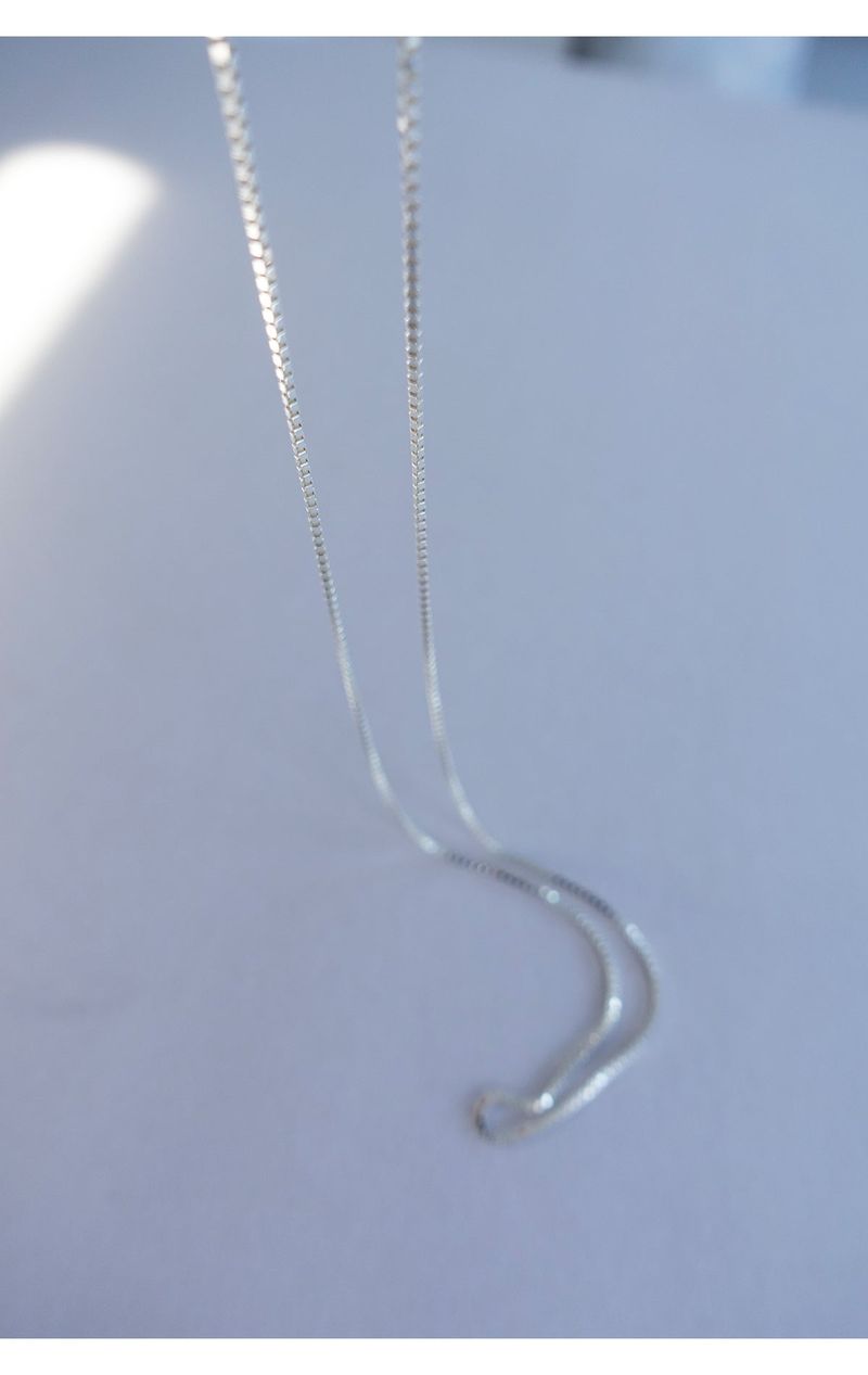 twist snake necklace (silver925, 2C)