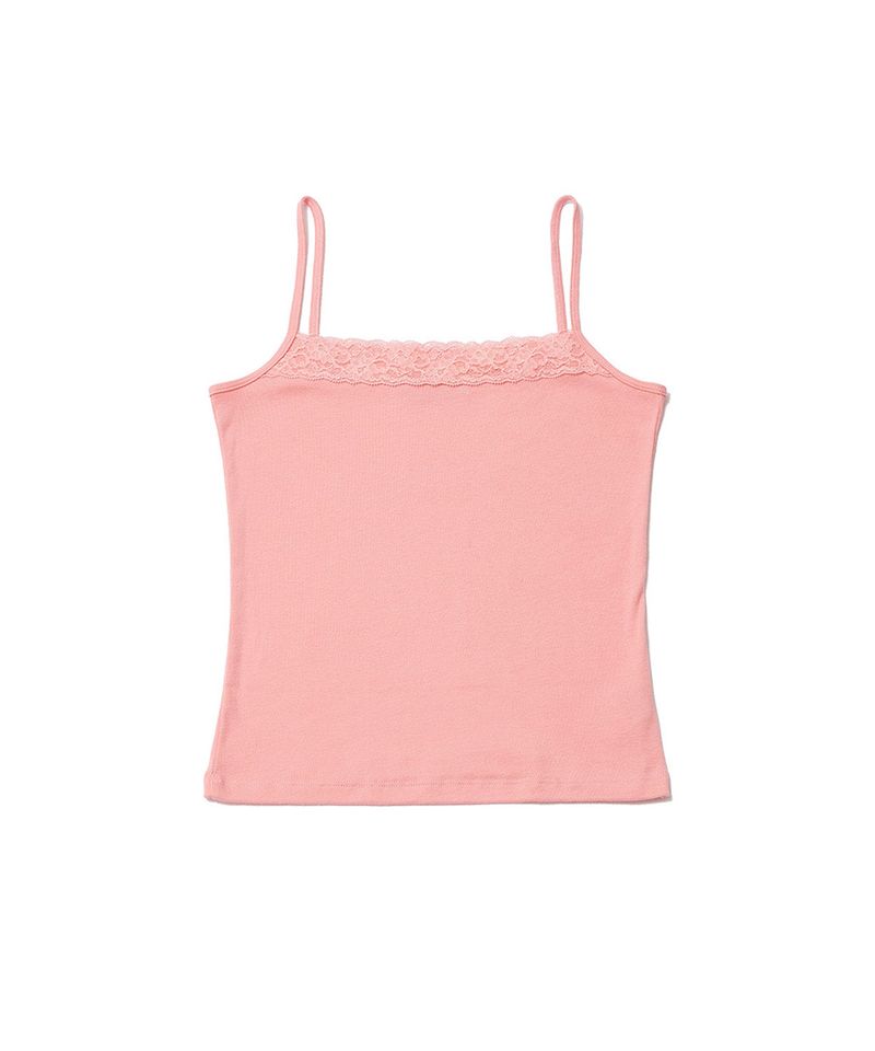 LACE POINT SLEEVELESS TOP - CORAL