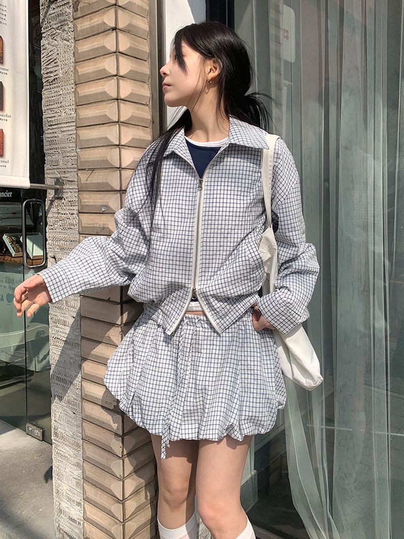 LIGHT CHECK BLOUSON (2C)