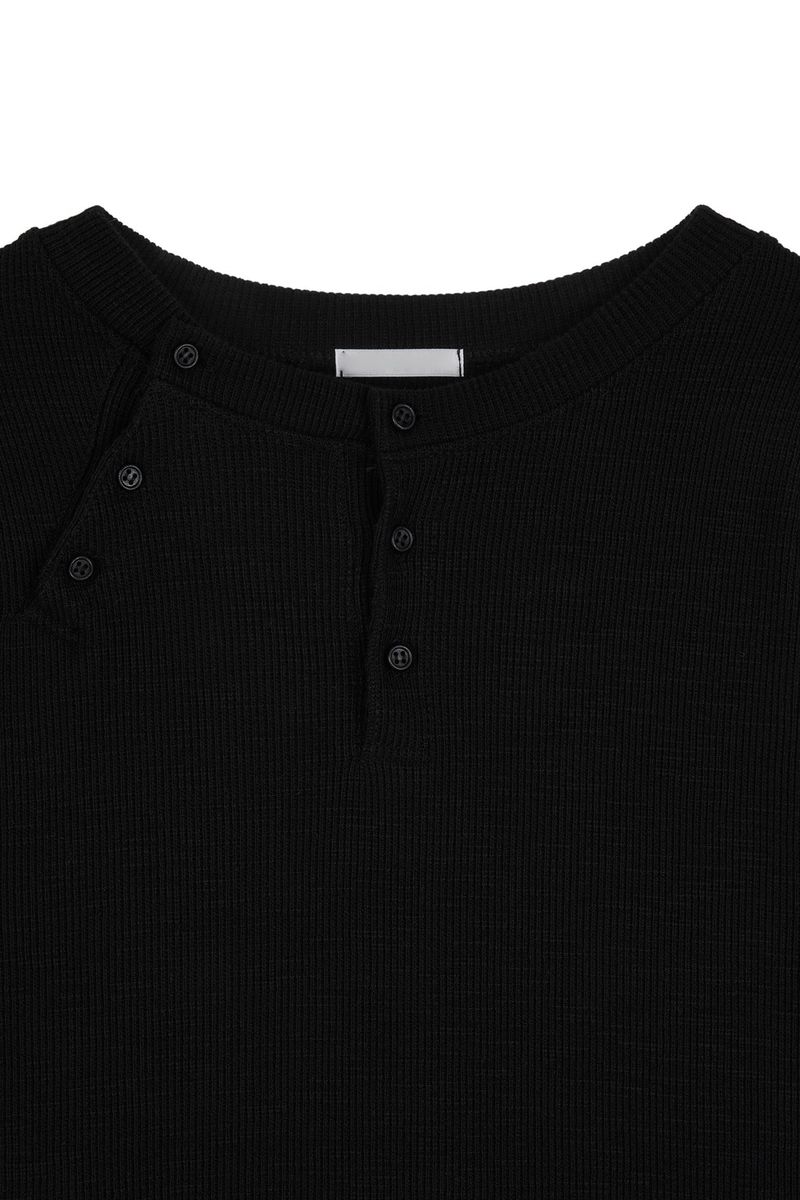 トフィヘンリーネック長袖Tシャツ