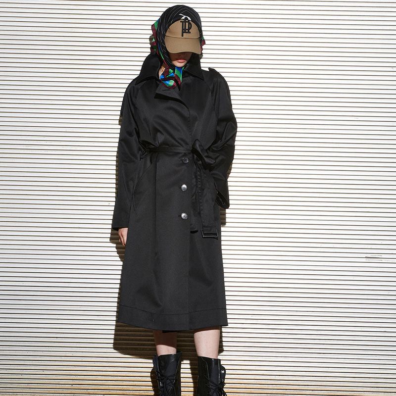  [UNISEX] MILO TRENCH COAT, BLACK
